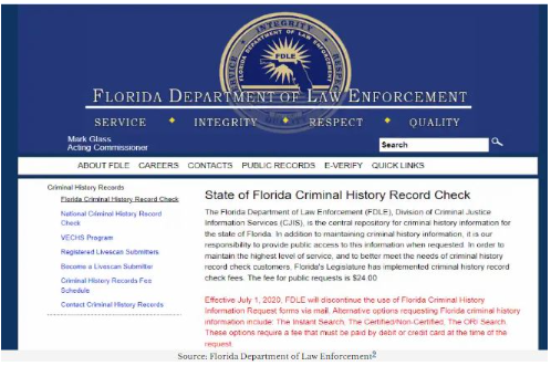 FLORIDA DEPARTMENT OF LAW ENFORCEMENT